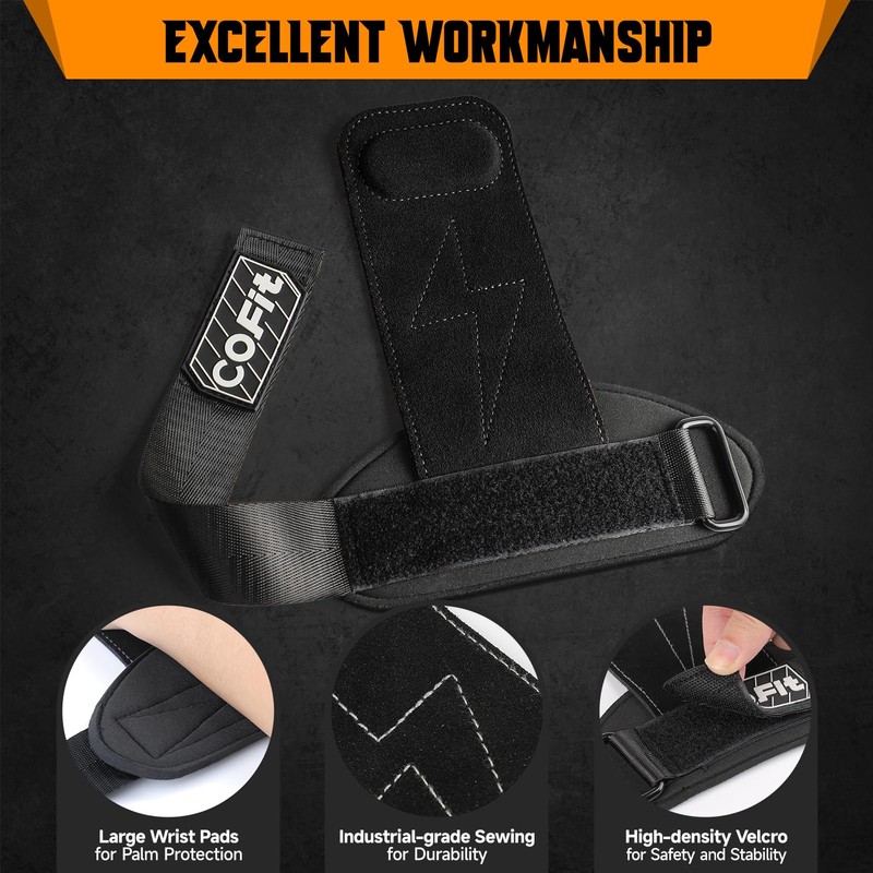COFIT Wrist Straps for Weightlifting, Workout Wrist Wraps with Double