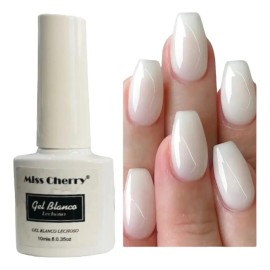 Gel Blanco Lechoso Milky Led Semi Permanente Piezas