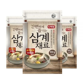Baekjeon Sanghoe Easy to enjoy tea bag type Samgye ingredients, 100g, 3 pieces 100g x 3 pieces 100g x 2 pieces / 올바른상회 간편하게 즐기는 티백형 삼계재료, 100g, 3개 100g × 3개 100g x 2개