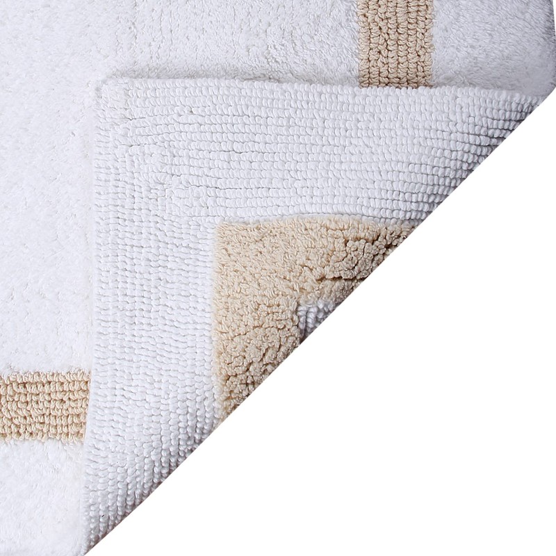 Better Trends 100% Cotton Hotel Collection Bath Mats, White &