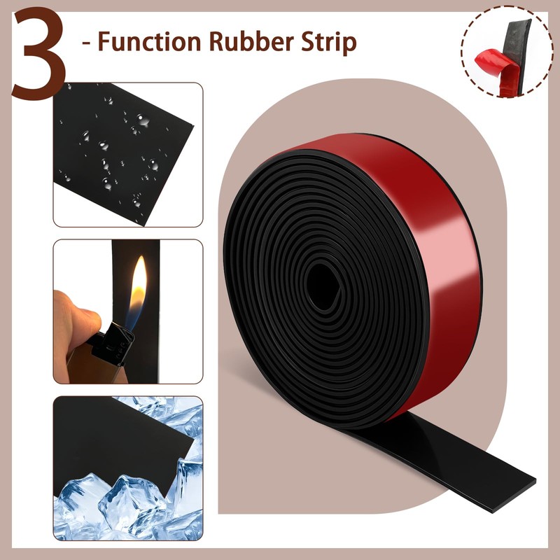 Neoprene Rubber Strips, 1" Wide X 1/8" Thick X 115"