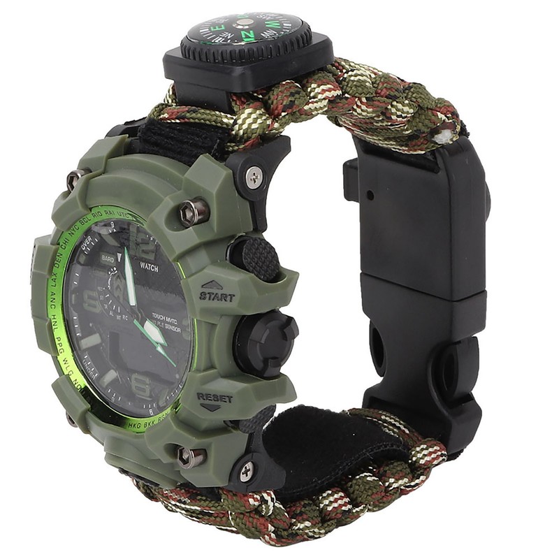 Outdoor Sports Multifunctional Survival Watch Travel Hiking Camping Rescue Paracord