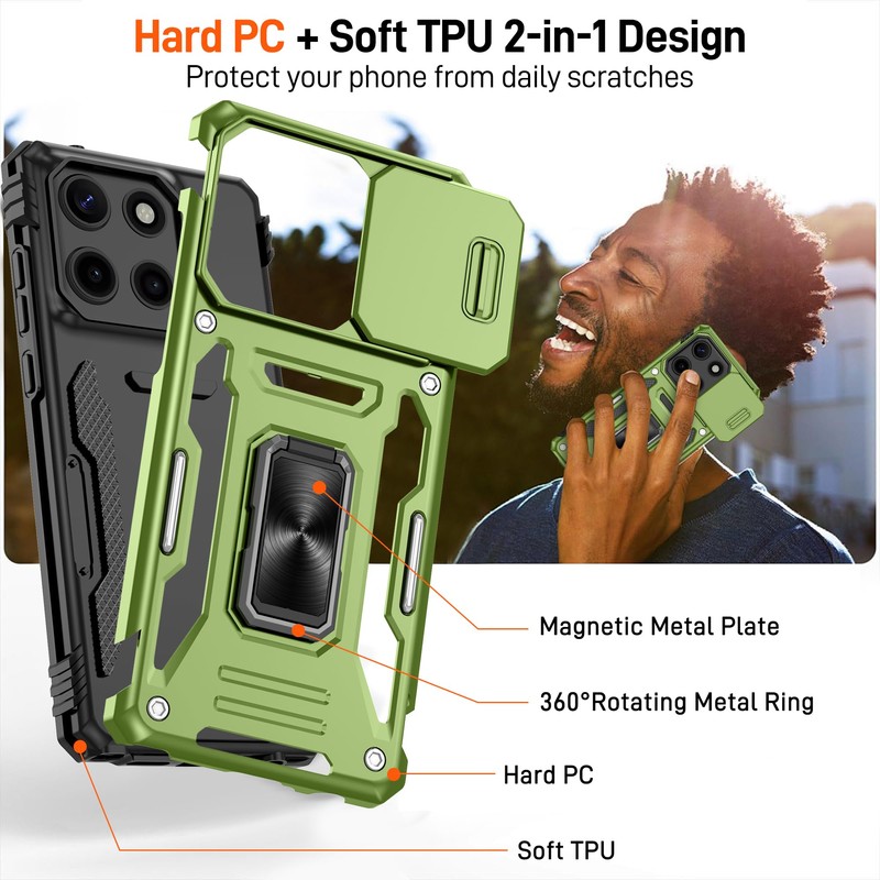 Gritup for Moto G Stylus 5G 2025 Case with Slide