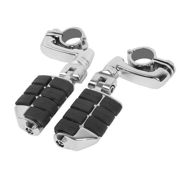 TCMT 32mm Chrome Highway Long Angled Footpeg Pegs Mount Fit