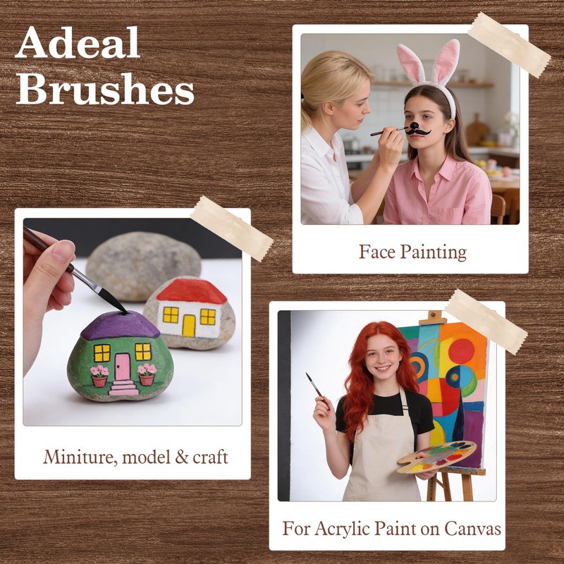 DOPENSPI 5 Pcs Starter Pinstriping Brush, High Performance Striping Brushes