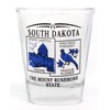 World By Shotglass South Dakota State Scenery Blue New Shot