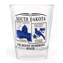 World By Shotglass South Dakota State Scenery Blue New Shot Glass