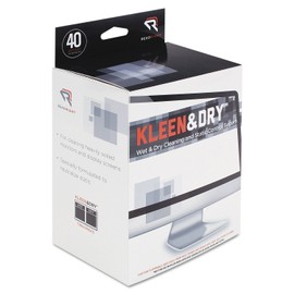 Banja shop Read Right RR1305 Two Step Screen Kleen Wet and Dry Cleaning Wipes 5 x 5 40/Box