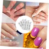 Healvian 4pcs Shaped Nail Stickers for French Tips Manicure Stencils