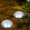 SUPVOX Solar Garden Lights, Solar Path Paver Stones, Pebble Shape