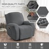 Gennia Waterproof Recliner Chair Cover,Stretch Reclining Sofa Covers with Pockets,Washable
