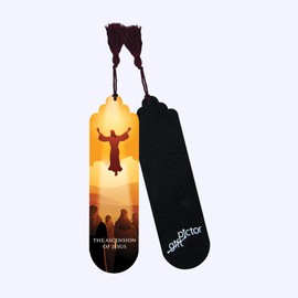 Pictor Gift Decorative 4 Piece Bookmark Set, Metal Pressed with Suede Back (Jesus Stories from The Bible)