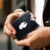 LIULIHUA LLH Leather Trifold Wallet - RFID Blocking with Stainless