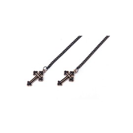 CosTimo Women Glasses Chain Eyeglass Sunglass Mask Chains Cross Black