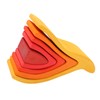 5pcs Fire Flame Element Stacking Toys Wooden Stacker Nesting Building