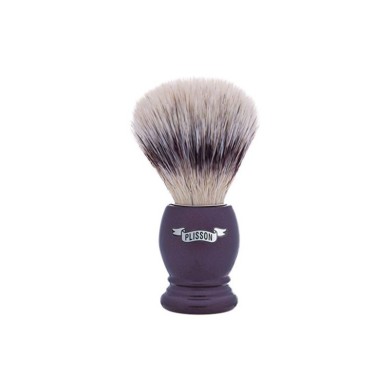 Plisson Mother of Pearl White Fibre Shaving Brush Size 12