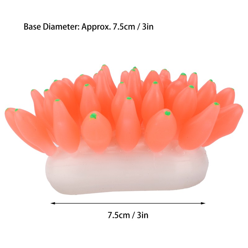Aquarium Artificial Silicone Decoration Fish Tank Simulation Silicone Coral OrnamentRed