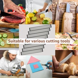 LinaLife 6Pcs Diamond Sharpening Stones for Knife Sharpener Fixed-angle kit Professional Kitchen Knife Sharpener System Whetstone Grindstone Blades Polishing Stone 120/240/400/1000/1500/3000 Grit﻿