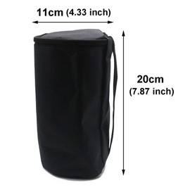 Sovenny Multifunction Cylinder Zippered Canvas Pen Bag Pencil Marker Case Stationary Storage Bottle Travel Cosmetic Bag