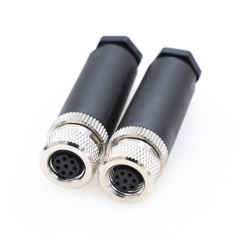 M8 8 Pin Female A Code Plug Industrial Circular Sensor