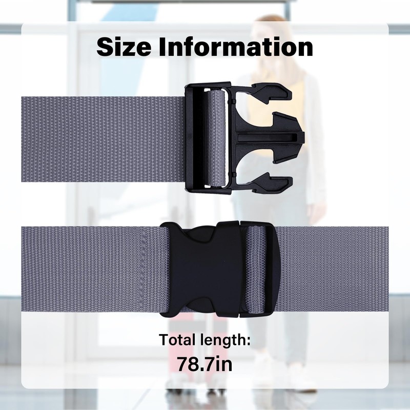 SUNDEE Luggage Straps Suitcase Belts Wide Adjustable Packing Straps, Bright