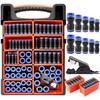 180PCS Quick Connect Air Fittings, Nickel Brass,1/8-1/2" & 4-12mm(Blue)