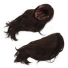 Women Synthetic Wig Long Straight Black Wigs Elastic Hair Wig