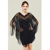 BABEYOND 1920s Shawl Wraps Long Fringed Evening Cape Sequin Beaded