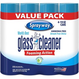 Sprayway 443331 Ammonia Free Glass Cleaner, 19 Oz. (4-Pack) (Packaging May Vary) (4 Case)