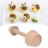 DEWin Egg Tart Mold, Wooden Egg Tart Tamper, Double Sides