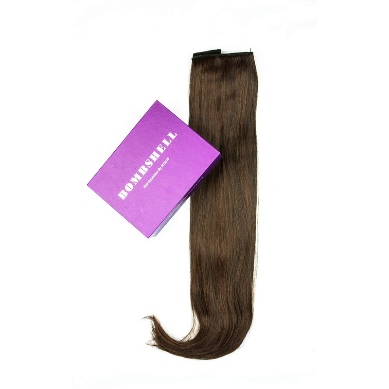 Bombshell 24" 5 Clips Straight One Piece Half Head Clip