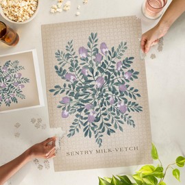 Lantern Press 1000 Piece Jigsaw Puzzle, Sentry Milk-Vetch, Vintage Flora