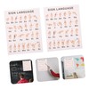 Tofficu Gesture Language Learning Charts Sheets Wall Decor Posters for