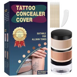 Tattoo Cover Up Makeup Waterproof, 2-Shade Professional Concealer Kit
