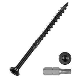 DTGN #10x3 Deck Screws - 60Pack - Good for Decks, Fences, Frames, Farms, Outdoor Furniture - Carbon Steel Wood Screws Decking Screws W/ T25 Torx Star Drive Bit - Black