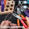LEONTOOL 6 Inches Nose Pad Plier Adjusting Eyeglass Arms Frame