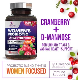 Nature's Nutrition Women's Probiotic 90 Billion CFU 16 Strains for Digestive and Vaginal Health