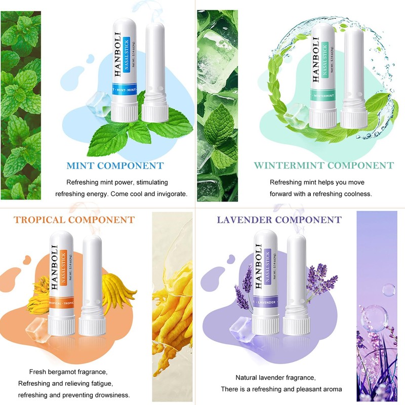 AZHAIBUQI Nasal Stick Boost Energy Set, Nose Inhaler Stick, Better
