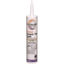 Custom BLDG Products CUSTOM-PC12210S-6-10.5oz Custom Polyblend PC12210S-6 Ceramic Tile Caulk Linen 10.5 oz Cartridge, Sahara Tan