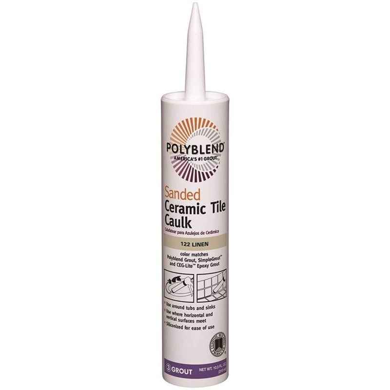 Custom BLDG Products CUSTOM-PC12210S-6-10.5oz Custom Polyblend PC12210S-6 Ceramic Tile Caulk