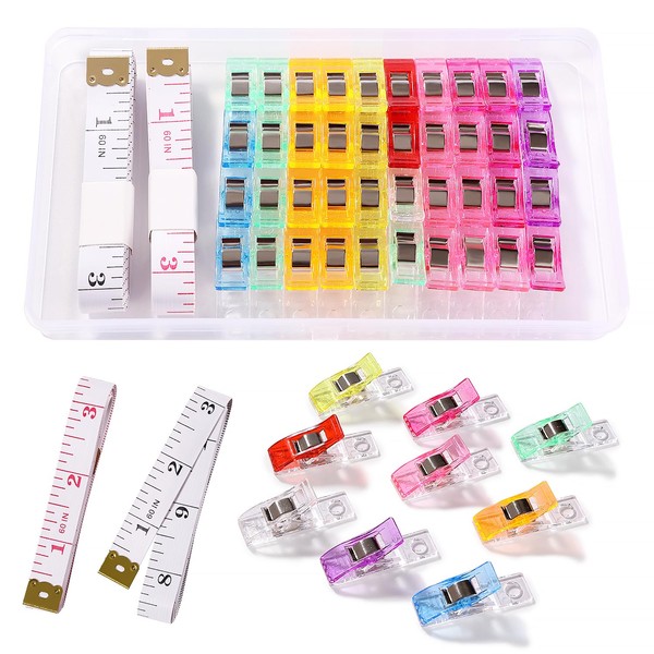 VooGenzek 40 PCS 3.6x1x1.5 cm Sewing Clips, Plastic Quilting Crafting