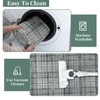 Zacoo Washable 9x12 Rug Modern Plaid Soft Grey 9'x12' for