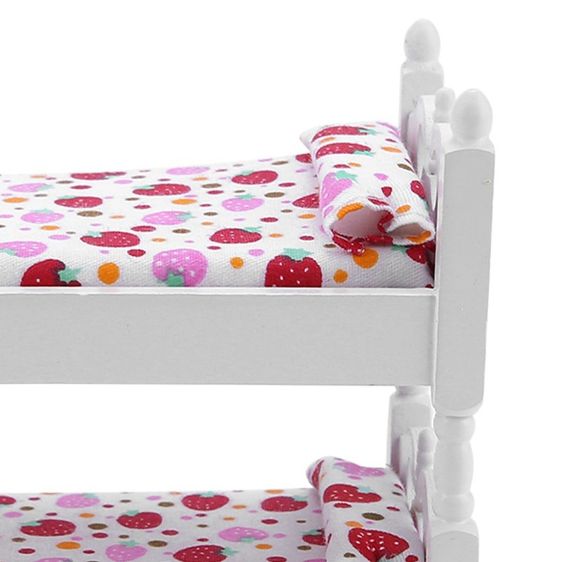 1:12 Doll House Mini Furniture Children Bedroom Model Bunk Bed