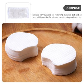 Mobestech 600Pcs Cosmetic Cotton Pads for Face Makeup Pads Soft Facial Makeup Remover Disposable Cotton Pads Half Round Multi-use Makeup Pads Face Makeup Pads Cosmetic Cleaning Pads