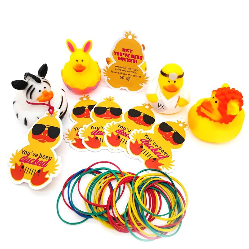 Waxvery Duck Tags,You've Been Ducked, Cute Yellow Duck and Black