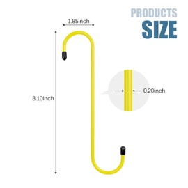 QIANCAIWANG 2 Pack Brake Caliper Hanger, Auto Caliper Hooks with Rubber Tips, Universal Automotive Tools for Braking, Bearing, Suspension Work (2, Yellow)