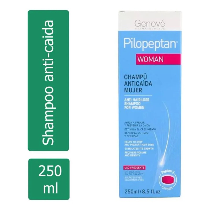 Genov Pilopeptan Woman Champ Shampoo Anticada 250 mL Fortalece y