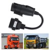 OBD2 30Pin‑16Pin Diagnostic Cable Adapter 250mm/9.8in Length Replacement for IVECO