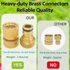Socpuro 8-Set Garden Hose Quick Connectors, Solid Brass 3/4 Inch