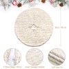 Alynsehom Christmas Tree Skirt, Large White&Gold Bronzing Luxury Faux Fur